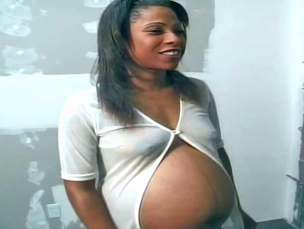 Huge pregnant belly ebony loves big black cock