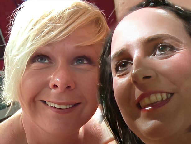 Council girl Hanna and chubby Sarah Jane's group sex session