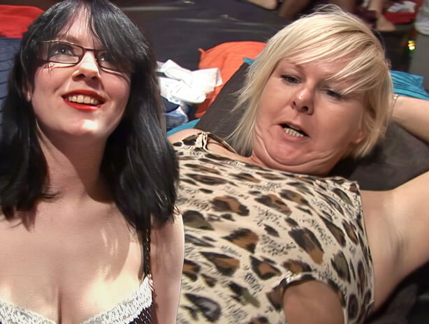 Sliding inside a blonde and brunette