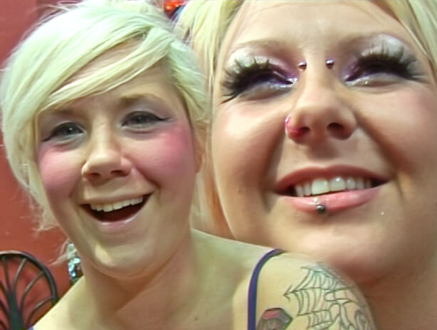 Gangbang and groupsex with blondes in stockings