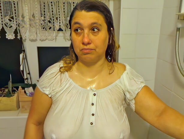 Busty Lola in the bath
