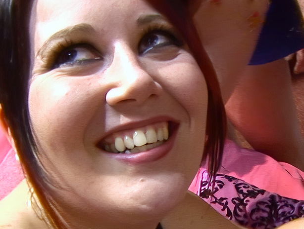Kaciee Marie and Emma Butt surrounded by cocks at the big orgy