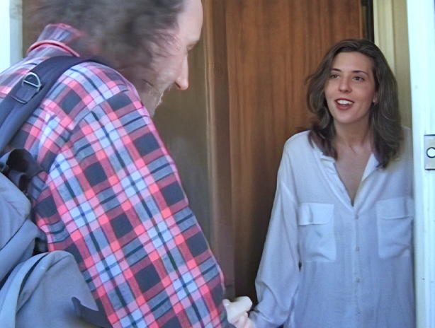 Visiting Louise at home for her nude photoshoot